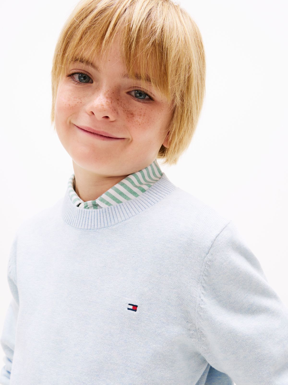 Essential Crew Neck Jumper — Blue
