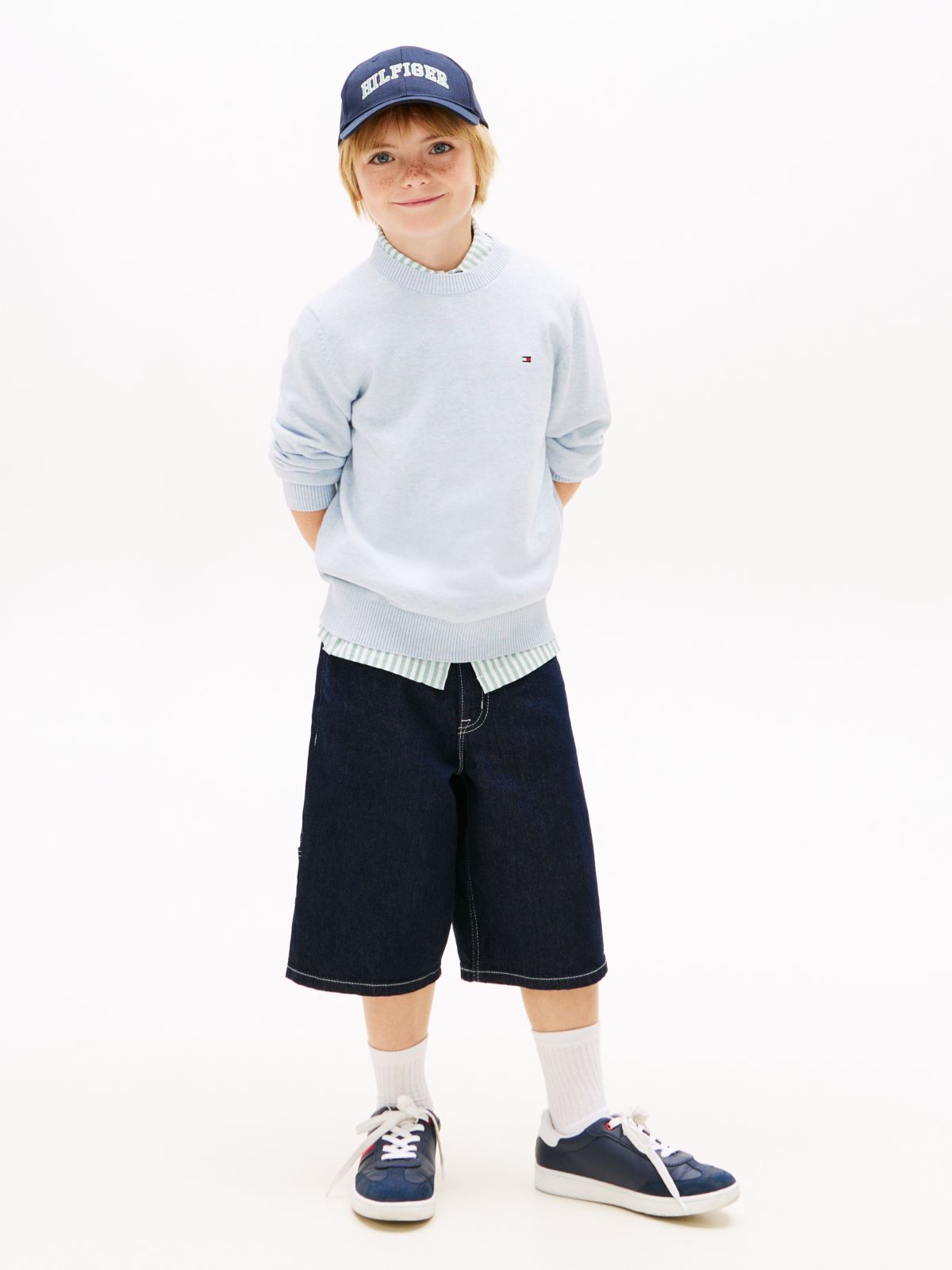 Essential Crew Neck Jumper — Blue