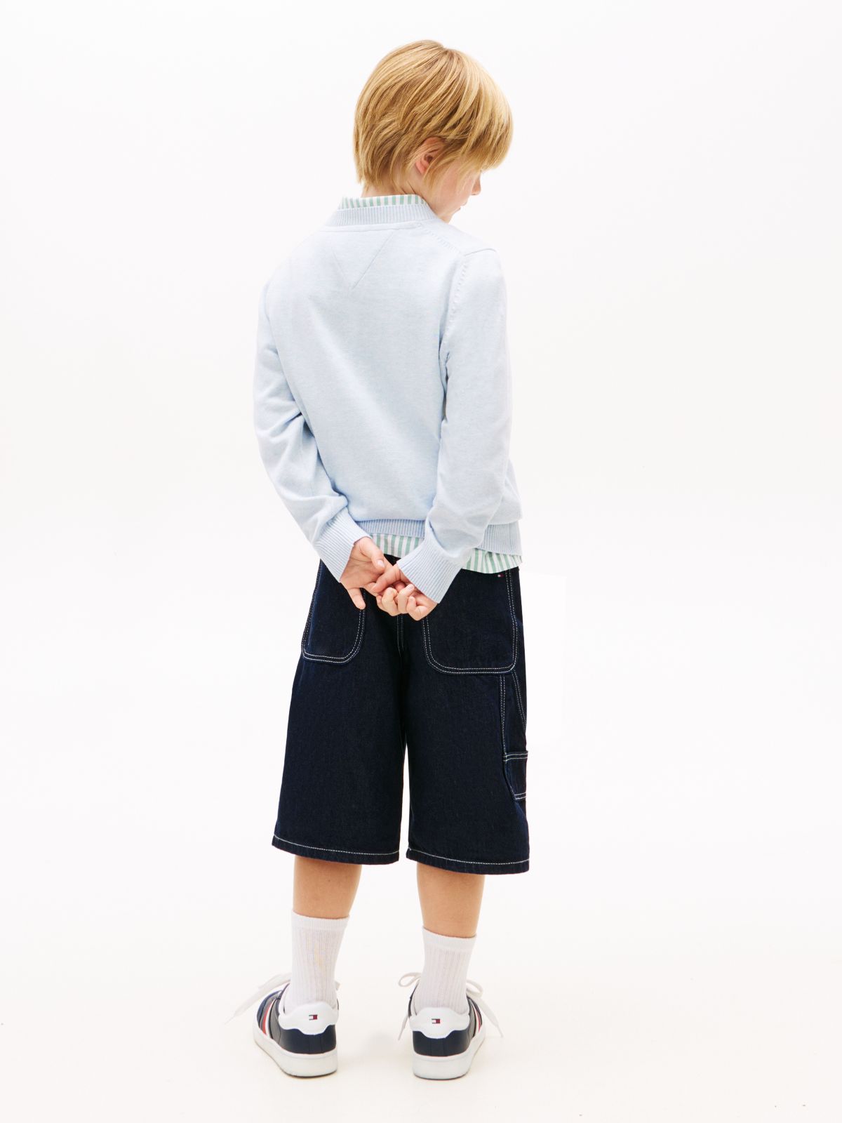 Essential Crew Neck Jumper — Blue