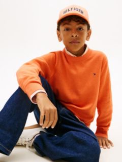 Essential Crew Neck Jumper — Orange 2