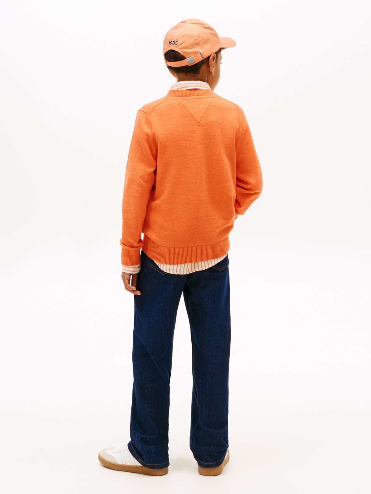 Essential Crew Neck Jumper — Orange