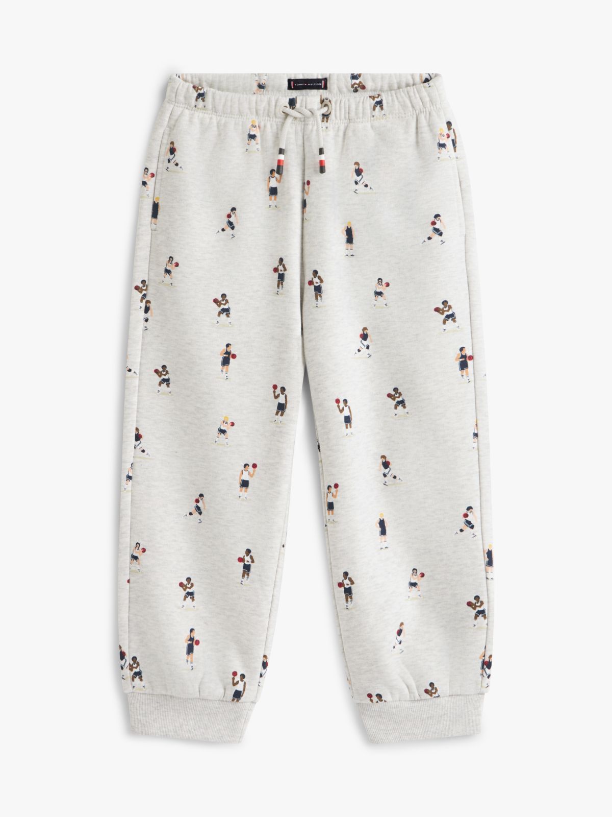 Print Terry Cuffed Joggers — Grey