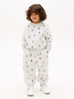 Print Terry Cuffed Joggers — Grey 1