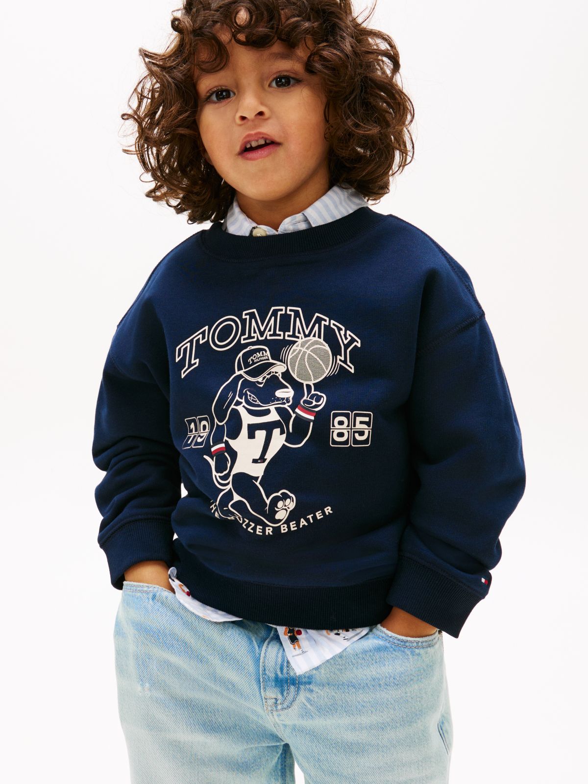 Graphic Logo Terry Sweatshirt — Blue
