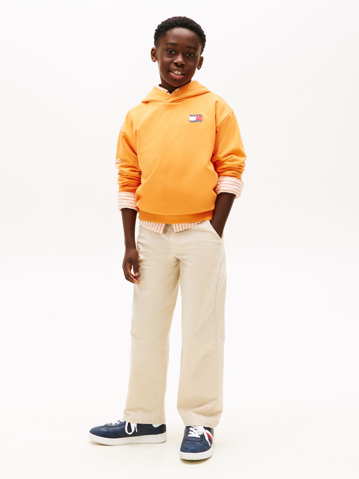 Wavy Flag Terry Hoody — Orange