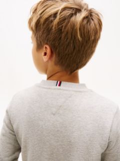 Faded Logo Print Crew Neck Sweatshirt — Grey 2