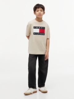 Flag Logo Jersey Crew Neck T-Shirt — Beige 2