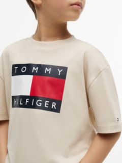 Flag Logo Jersey Crew Neck T-Shirt — Beige 3