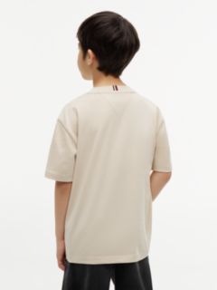 Flag Logo Jersey Crew Neck T-Shirt — Beige 4
