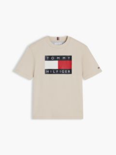 Flag Logo Jersey Crew Neck T-Shirt — Beige 5