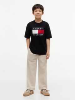 Flag Logo Jersey Crew Neck T-Shirt — Black 2