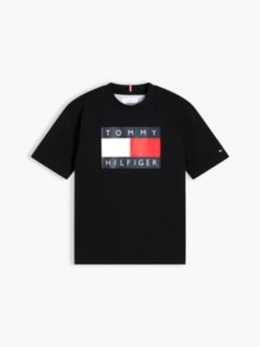 Flag Logo Jersey Crew Neck T-Shirt — Black 5