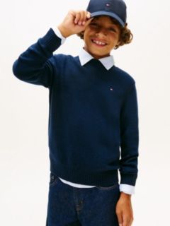 Essential Pure Lambswool Jumper — Blue 1
