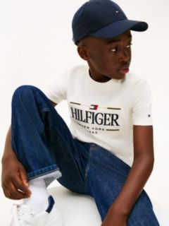 Logo Embroidery Interlock Knit T-Shirt — White 2
