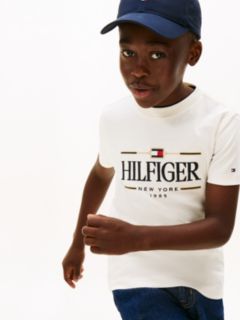 Logo Embroidery Interlock Knit T-Shirt — White 4