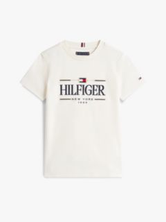 Logo Embroidery Interlock Knit T-Shirt — White 6