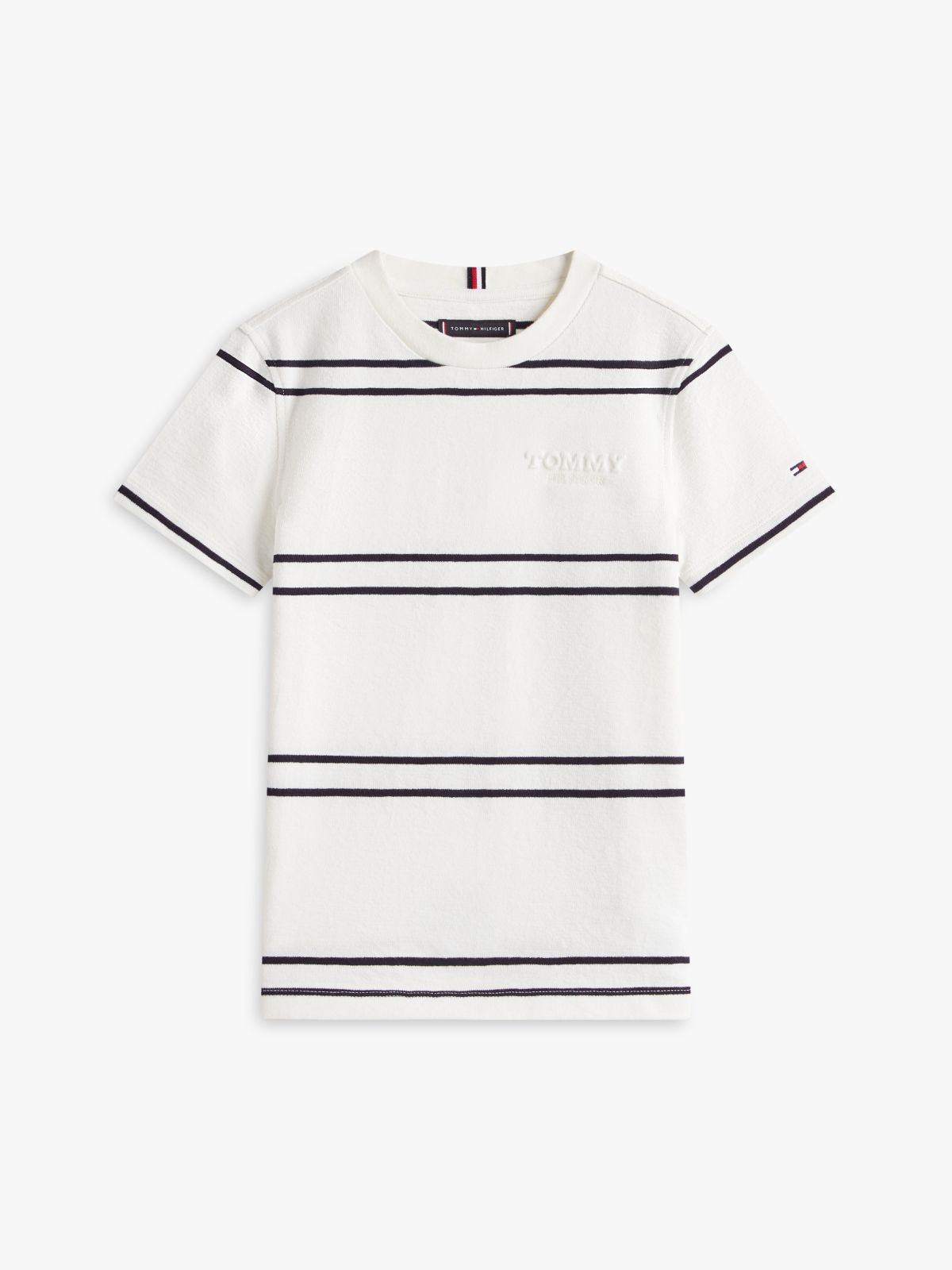 Essential Embossed Logo Jersey T-Shirt — White