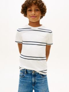 Essential Embossed Logo Jersey T-Shirt — White 1