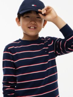 Stripe Relaxed Long Sleeve T-Shirt — Blue 3