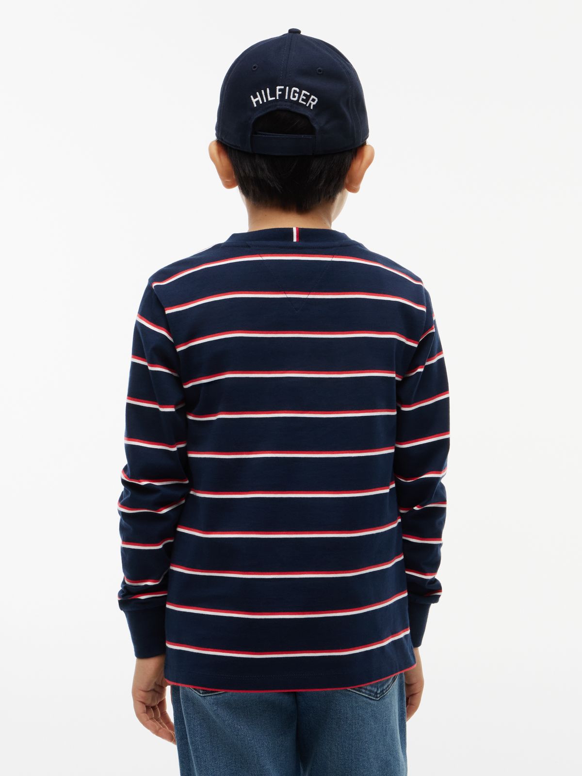 Stripe Relaxed Long Sleeve T-Shirt — Blue