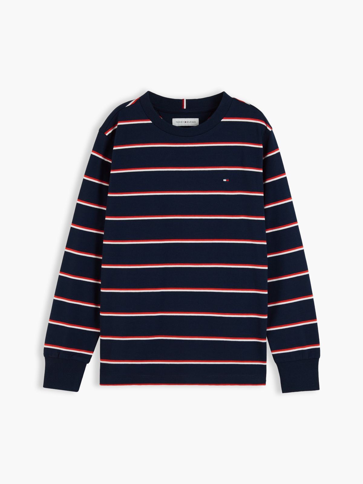 Stripe Relaxed Long Sleeve T-Shirt — Blue