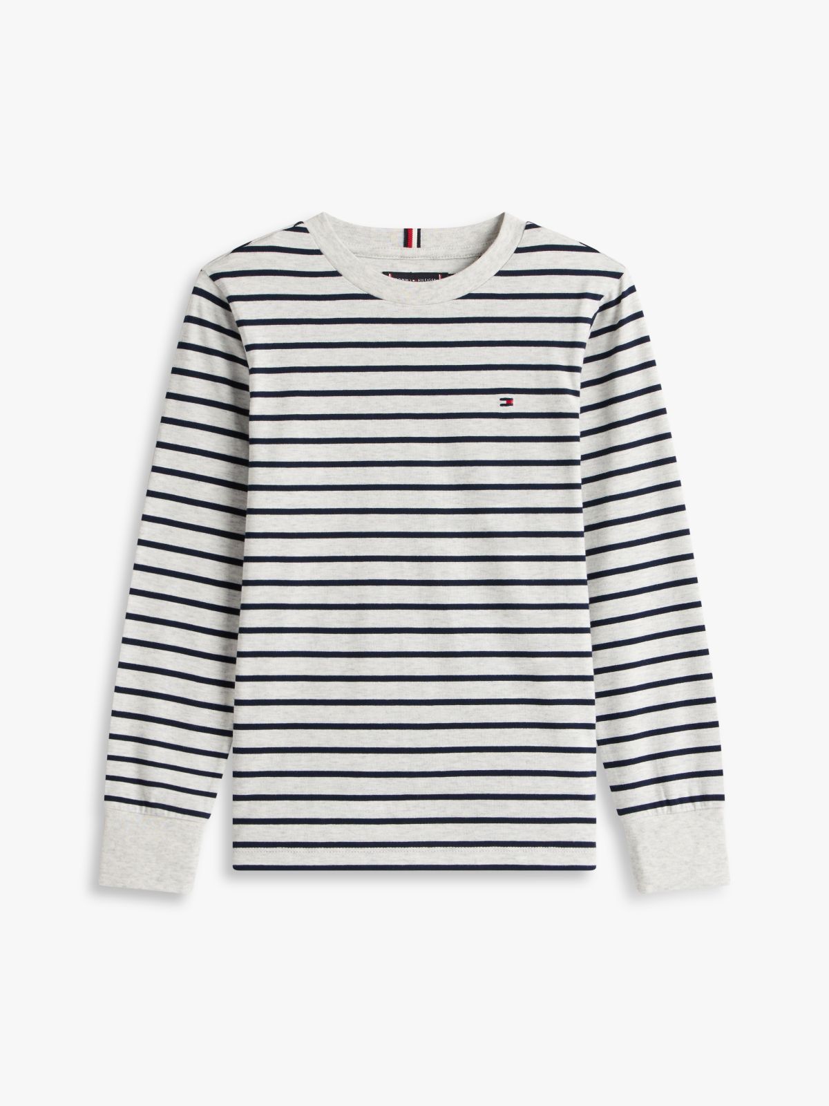Stripe Relaxed Long Sleeve T-Shirt — Grey