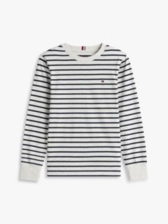 Stripe Relaxed Long Sleeve T-Shirt — Grey 5
