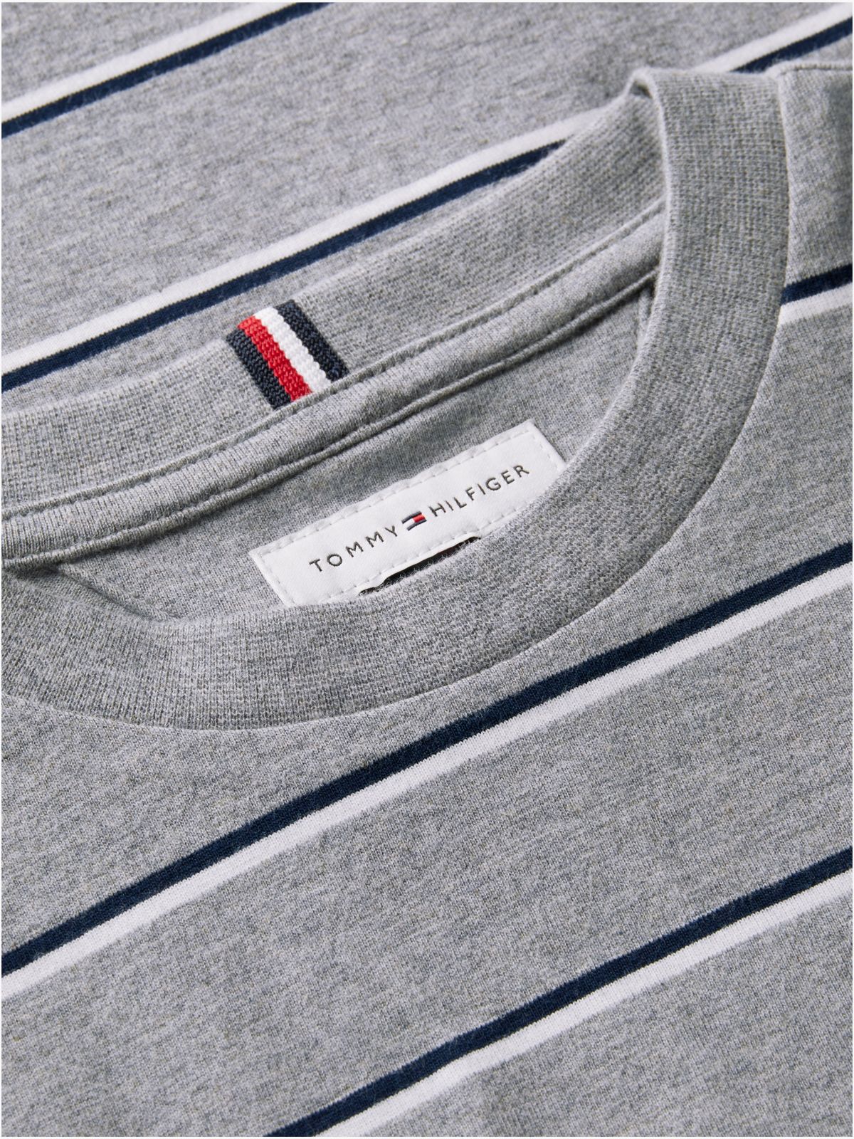 Stripe Relaxed Long Sleeve T-Shirt — Grey