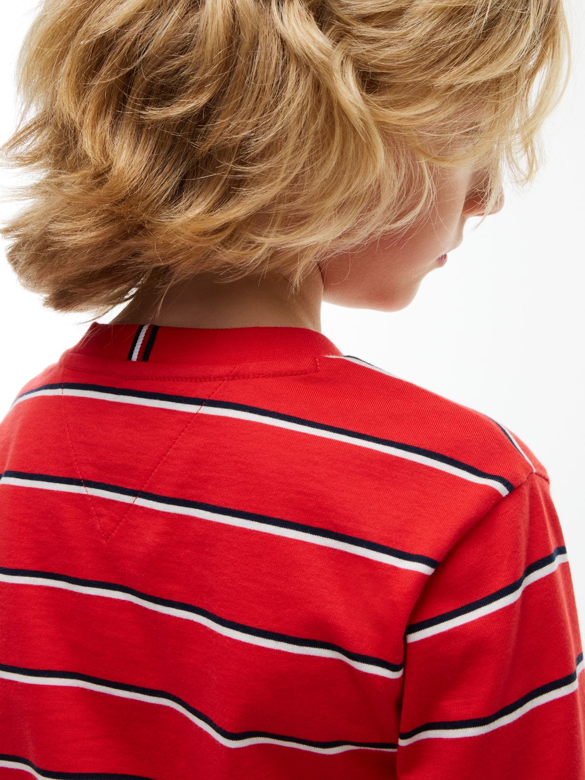 Stripe Relaxed Long Sleeve T-Shirt — Red