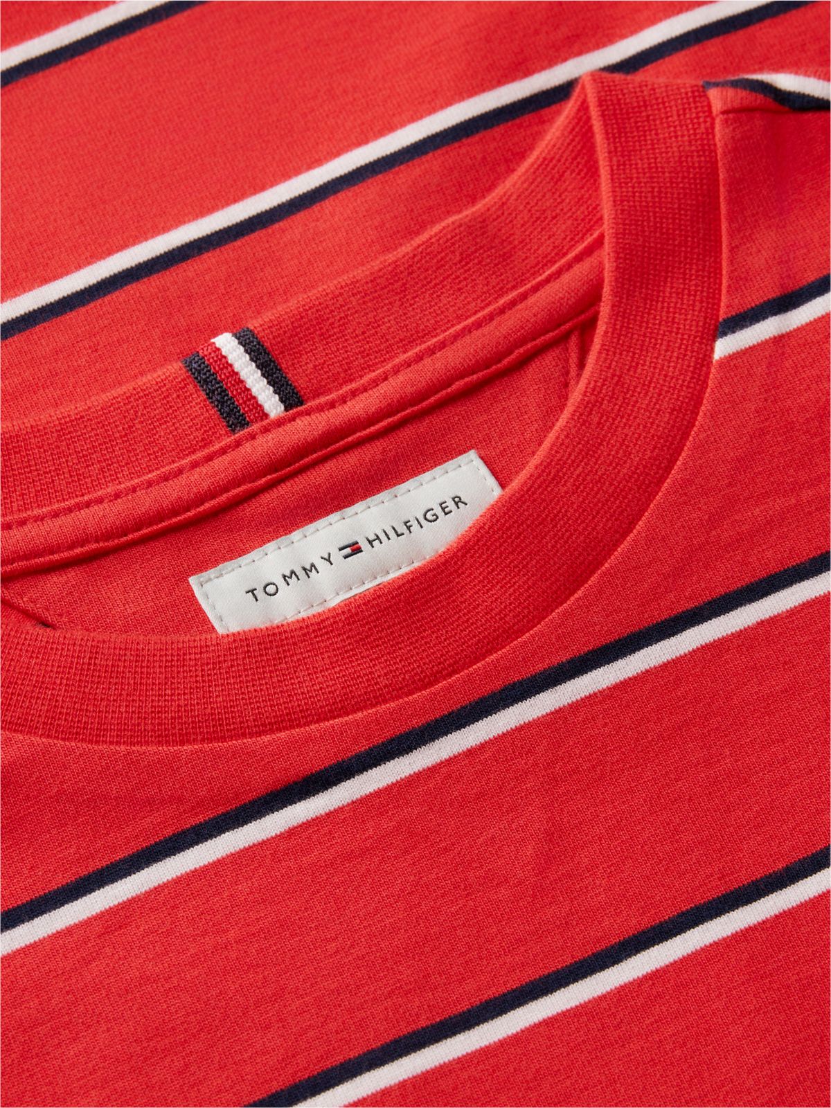 Stripe Relaxed Long Sleeve T-Shirt — Red