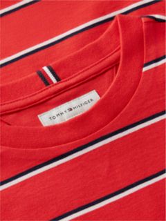 Stripe Relaxed Long Sleeve T-Shirt — Red 6