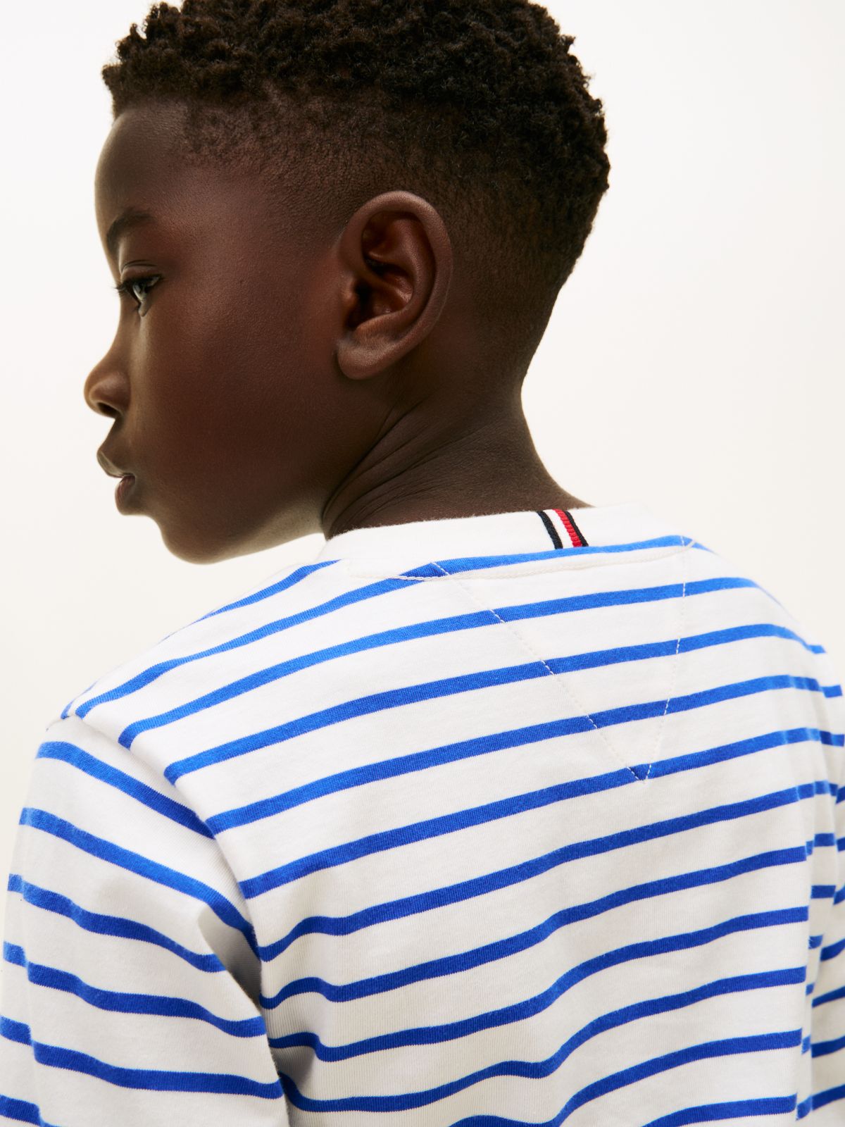 Stripe Relaxed Long Sleeve T-Shirt — White