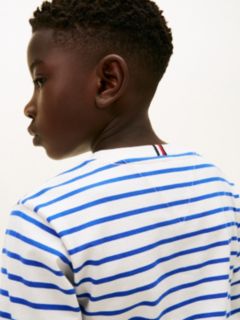 Stripe Relaxed Long Sleeve T-Shirt — White 2