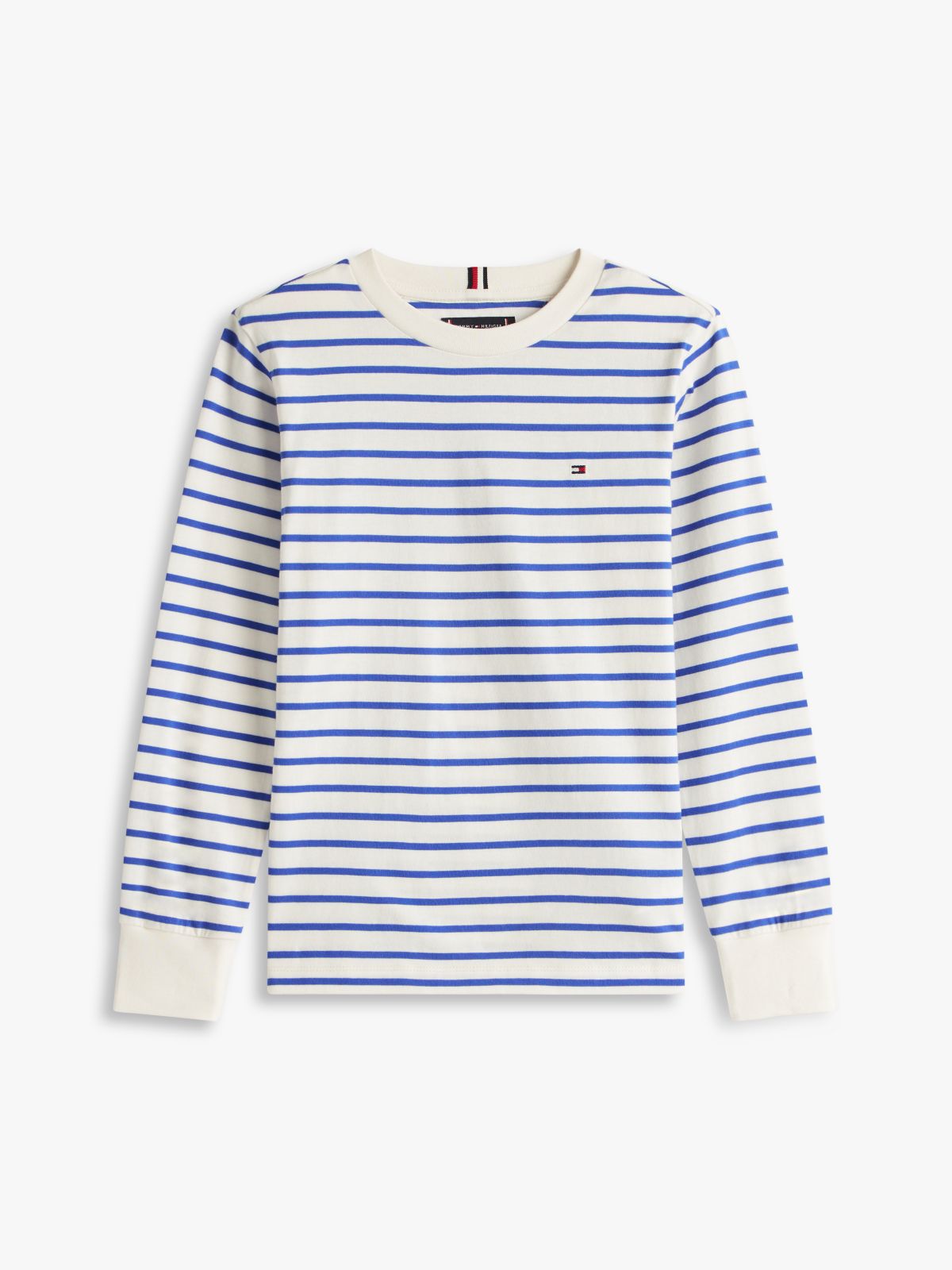 Stripe Relaxed Long Sleeve T-Shirt — White