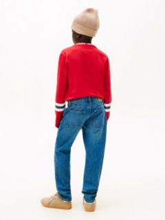 Dark Wash Straight Leg Jeans — Blue 4