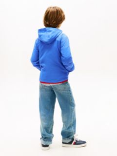 Colour-Blocked Flag Hooded Jacket — Blue 4