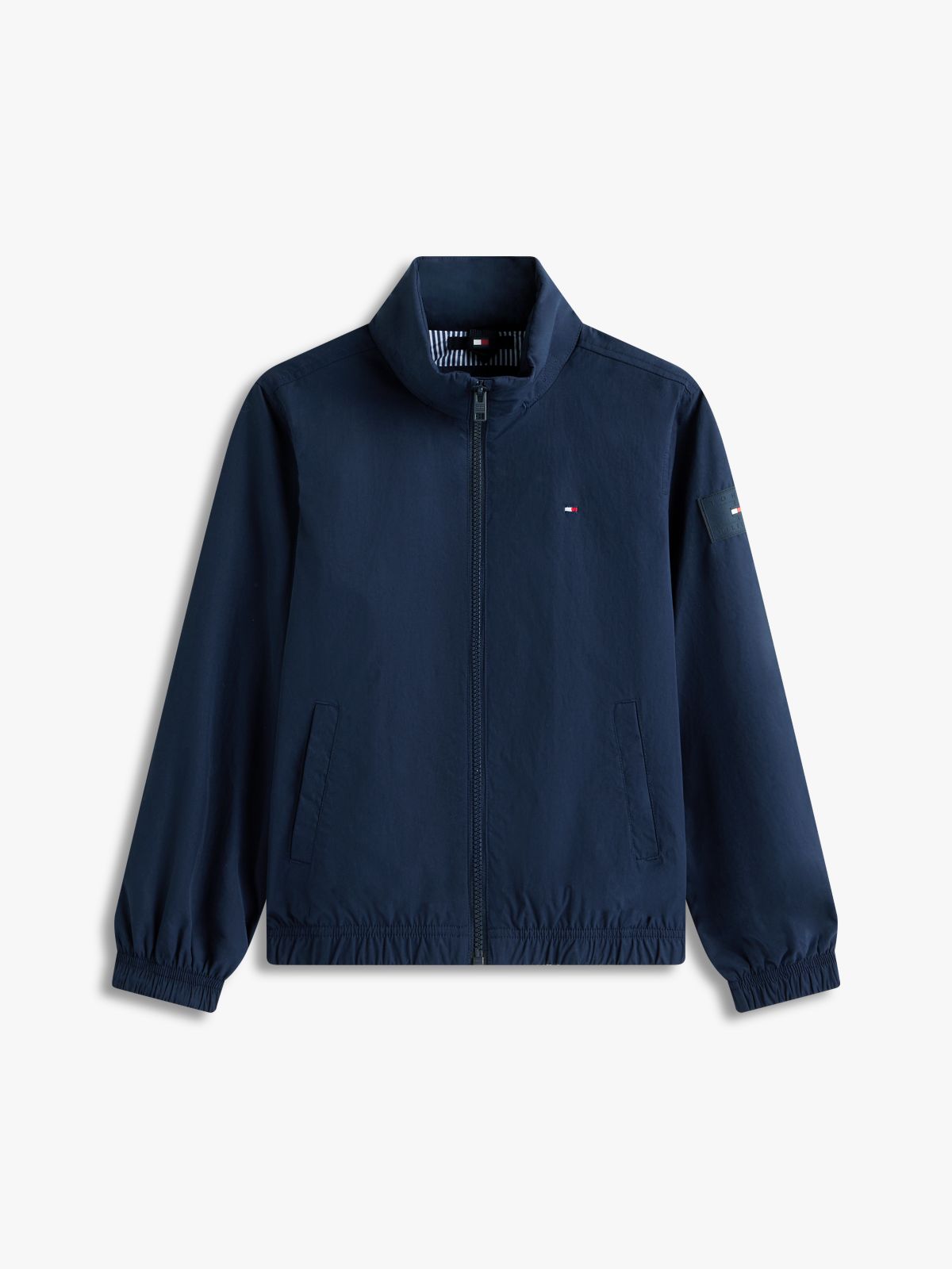 Essential Zip-Thru Hooded Jacket — Blue
