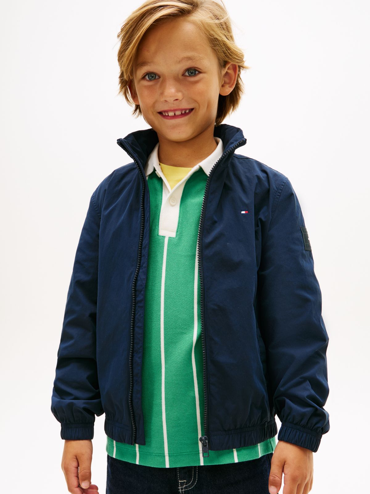 Essential Zip-Thru Hooded Jacket — Blue