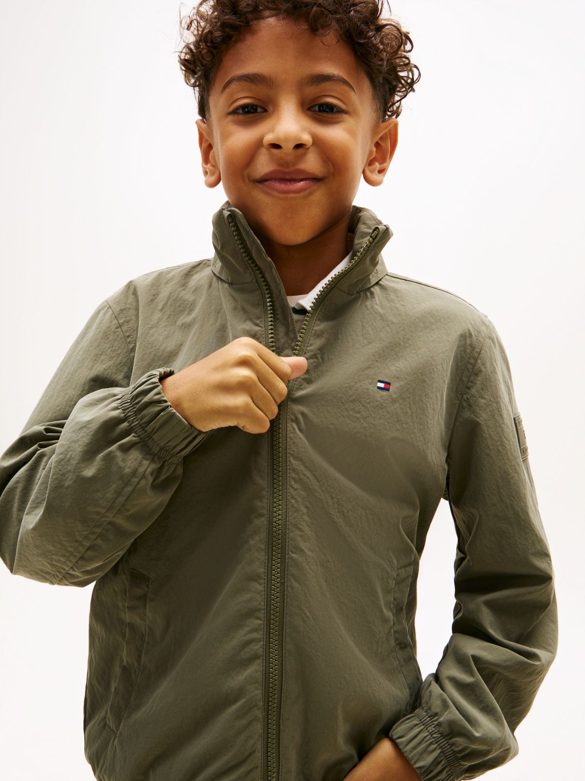Essential Zip-Thru Hooded Jacket — Green