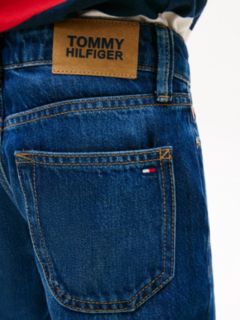 Whiskered Straight Leg Jeans — Blue 3