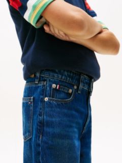 Whiskered Loose Barrel Leg Jeans — Blue 3