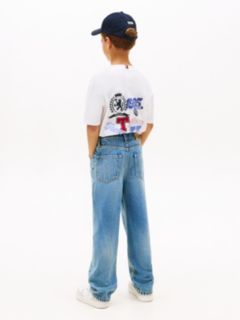 Whiskered Relaxed Jeans — Blue 4