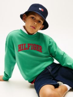 Logo Terry Crew Neck Sweatshirt — Green 2