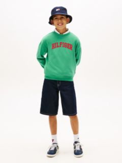 Logo Terry Crew Neck Sweatshirt — Green 3