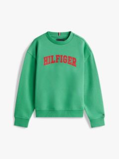 Logo Terry Crew Neck Sweatshirt — Green 5