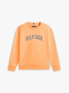 Logo Terry Crew Neck Sweatshirt — Orange 5
