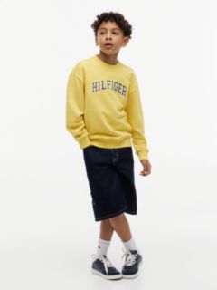 Logo Terry Crew Neck Sweatshirt — Yellow 2