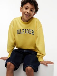 Logo Terry Crew Neck Sweatshirt — Yellow 3