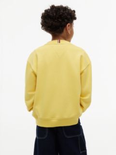 Logo Terry Crew Neck Sweatshirt — Yellow 4