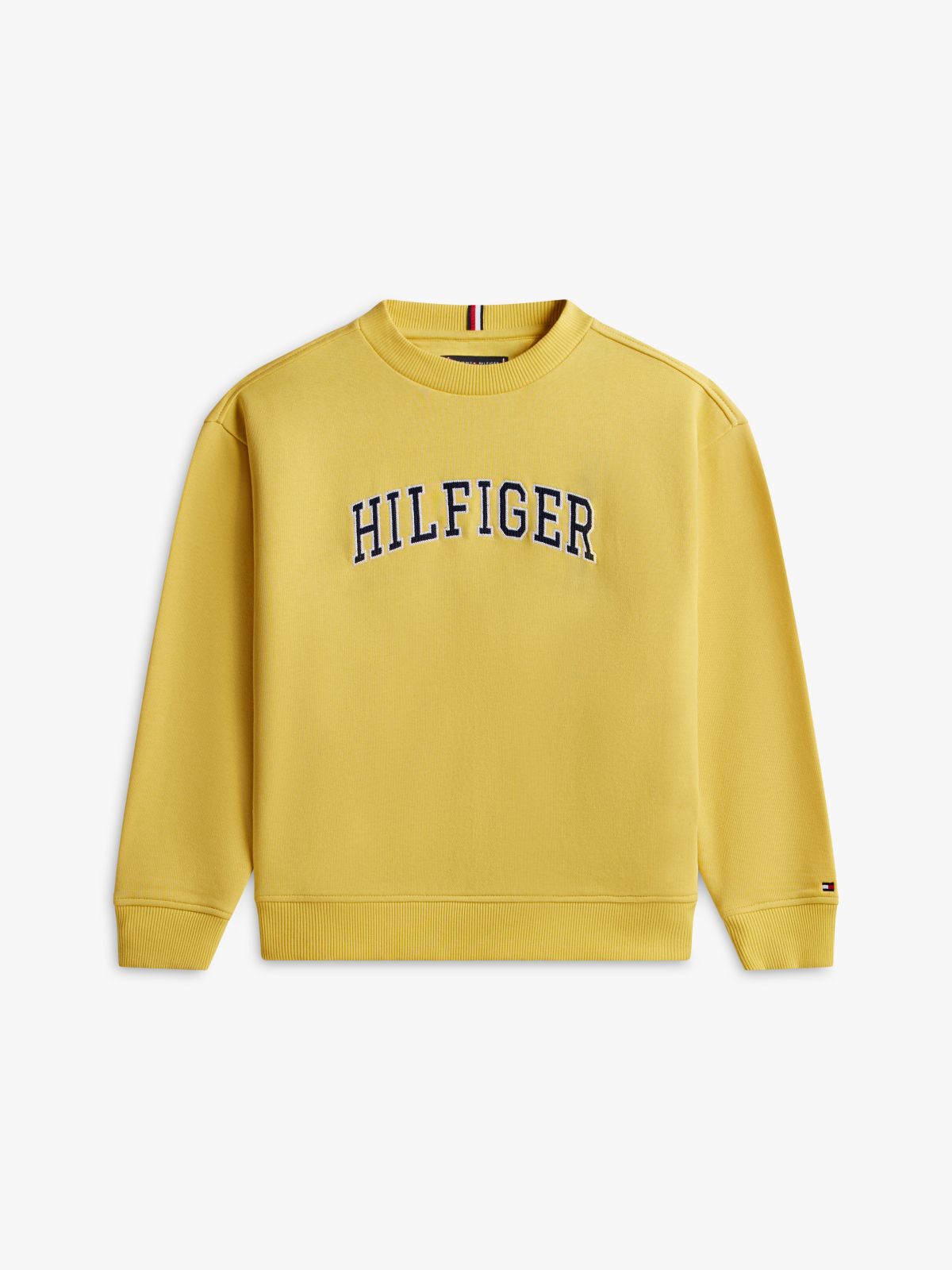 Logo Terry Crew Neck Sweatshirt — Yellow